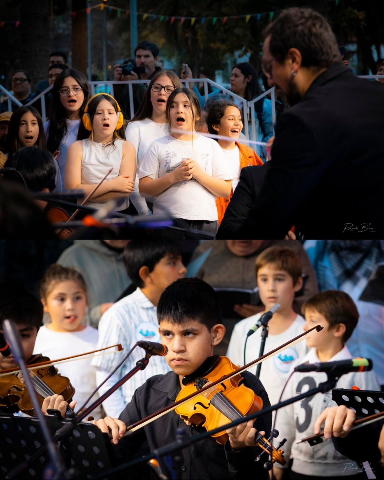 Canto coral y cuerdas durante el segundo encuentro